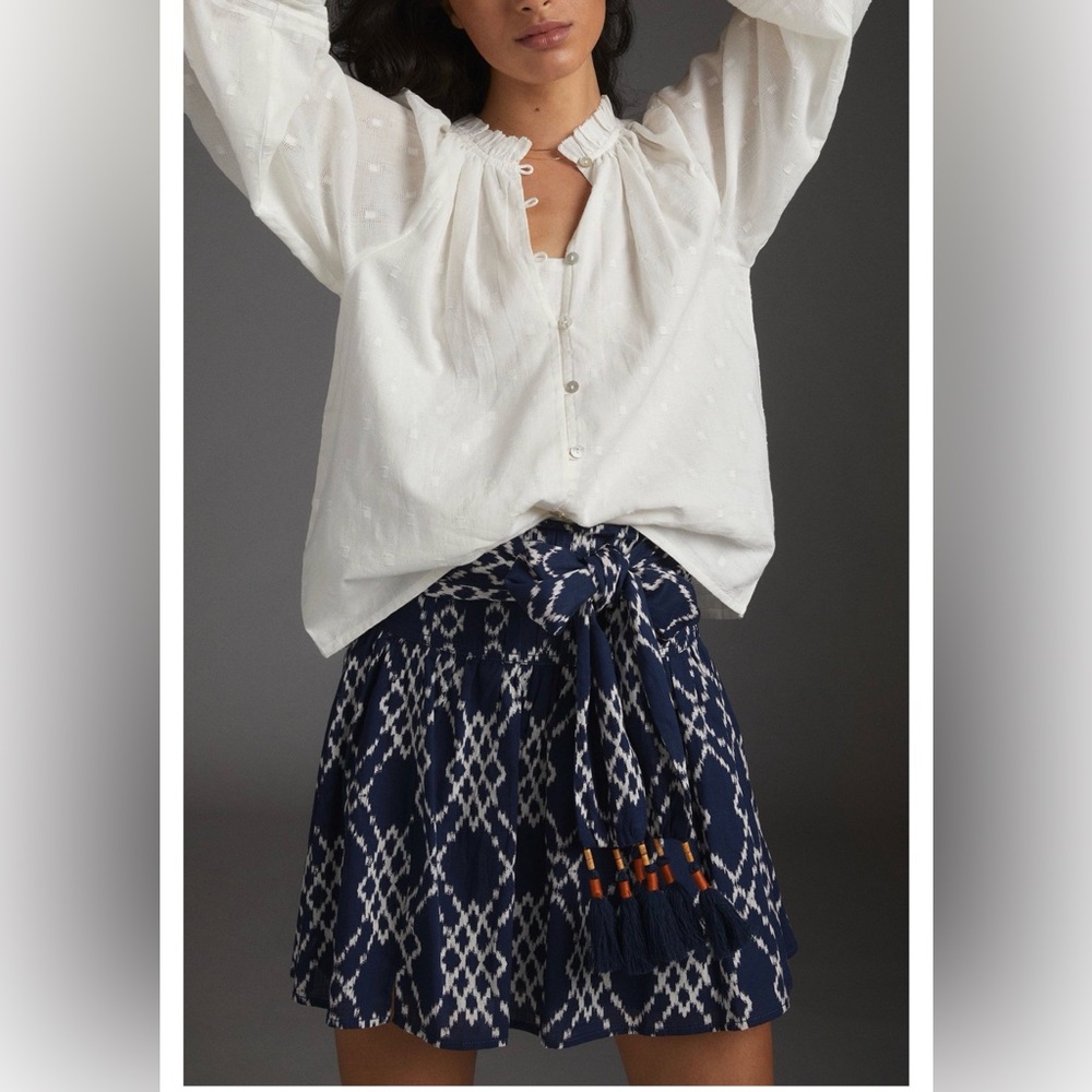 Anthropologie Rimbaud Boho Fairy Tie Waist Mini Skirt Size Small